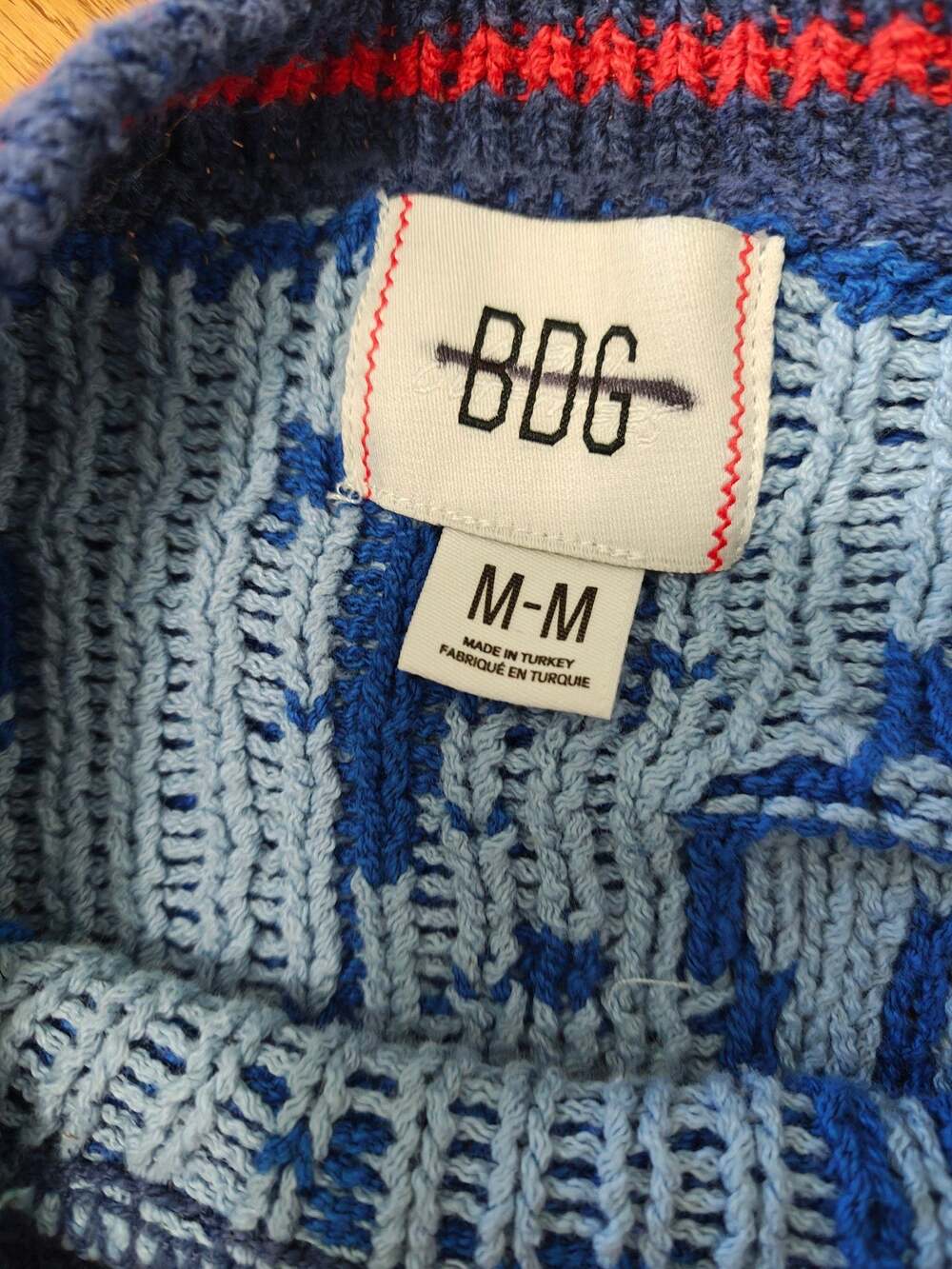 BDG Marlon Spliced Pullover Size M Women's Striped Distressed Fringe Sweater - Picture 11 of 12